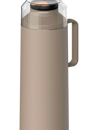 Tramontina Thermal Flask with Cup Lid and Interior Glass Container (Beige, 1.0l) - Tramontina Store UK