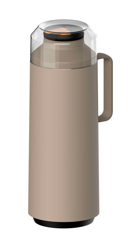 Tramontina Thermal Flask with Cup Lid and Interior Glass Container (Beige, 1.0l) - Tramontina Store UK