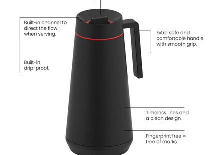 Tramontina Stainless Steel Thermal Flask (Black, 1.0l)
