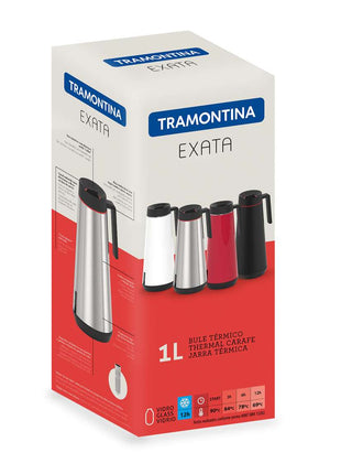 Tramontina Stainless Steel Thermal Flask (Black, 1.0l) - Tramontina Store UK