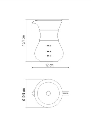 Tramontina Pour Over Coffee Maker with Stainless Steel Filter (400ml) - Tramontina Store UK