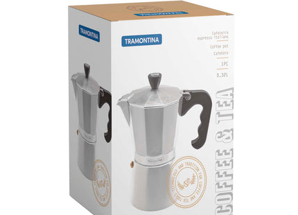 Tramontina Italian Espresso Pot 320ml (Silver)