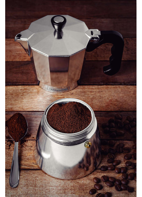 Tramontina Italian Espresso Pot 320ml (Silver) - Tramontina Store UK