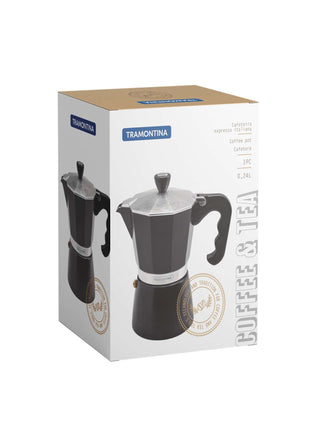 Tramontina Italian Espresso Pot 320ml (Black) - Tramontina Store UK