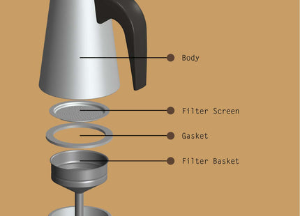 Tramontina Italian Espresso Coffee Maker (350ml)