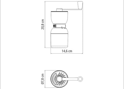 Tramontina Manual Coffee Grinder with Ceramic Burr
