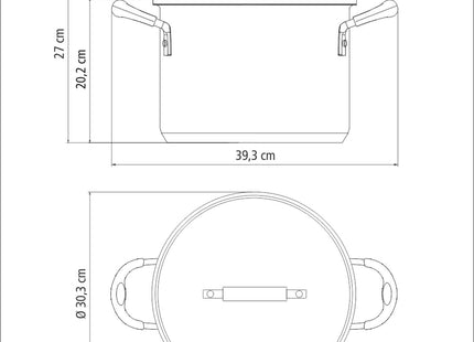 Tramontina Stainless Steel Stock Pot 28cm (11.4l)