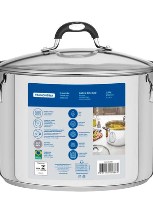 Tramontina Stainless Steel Stock Pot 28cm (11.4l) - Tramontina Store UK