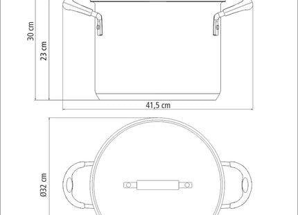Tramontina Stainless Steel Stock Pot 30cm (15.2l)