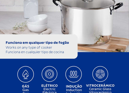 Tramontina Stainless Steel Stock Pot 30cm (20.8l)