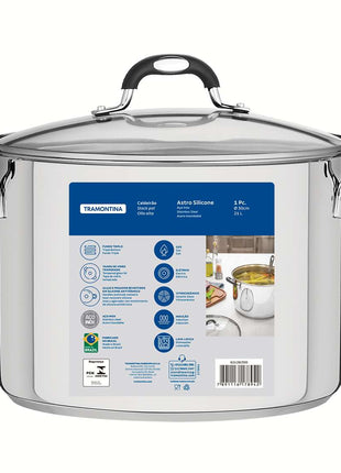 Tramontina Stainless Steel Stock Pot 30cm (20.8l) - Tramontina Store UK