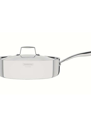 Tramontina 3-Ply Stainless Steel Frying Pan with lid 30cm (5.6l) - Tramontina Store UK