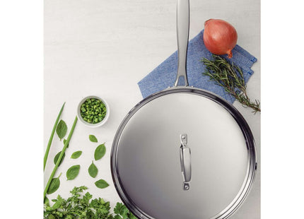 3-Ply Stainless Steel Frying Pan withlid 30cm (5.6l)