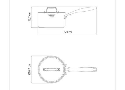 3-Ply Stainless Steel Sauce Pan 16cm (1.7l)