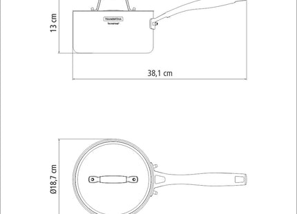 Tramontina 3-Ply Stainless Steel Sauce Pan 18cm (2.2l)