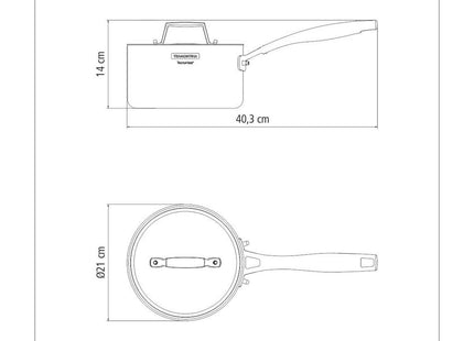 3-Ply Stainless Steel Sauce Pan 20cm (3.1l)