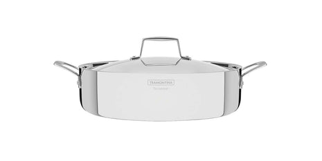 Tramontina Grano 3-Ply Stainless Steel Shallow Dish 30cm (5.6l) - Tramontina Store UK
