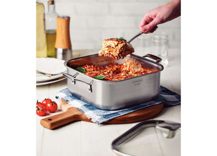 Tramontina 3-Ply Stainless Steel Square Casserole 26cm (7.3l)