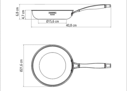 Tramontina 3-Ply Stainless Steel Frying Pan 20cm (1.2l)