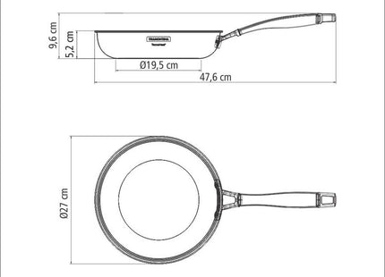 Tramontina 3-Ply Stainless Steel Frying Pan 26cm (2.2l)