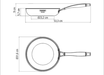 Tramontina 3-Ply Stainless Steel Frying Pan 30cm (3.4l)