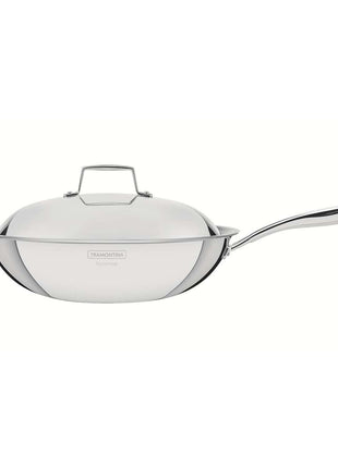 Tramontina 3-Ply Stainless Steel Wok 32cm (5.2l) - Tramontina Store UK
