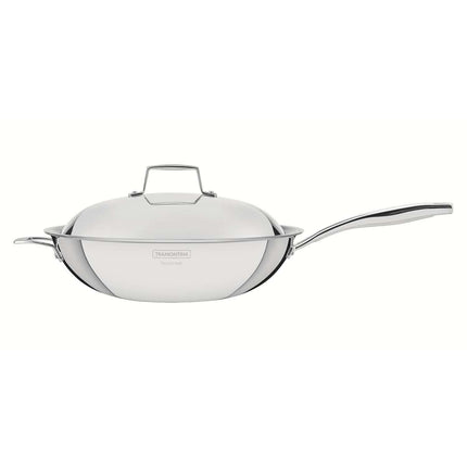 Tramontina 3-Ply Stainless Steel Wok 32cm (5.2l) - Tramontina Store UK