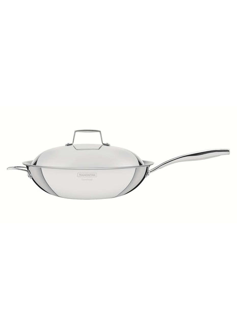 Tramontina 3-Ply Stainless Steel Wok 32cm (5.2l) - Tramontina Store UK