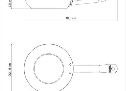 Tramontina Stainless Steel Frying Pan Ceramic Coating 20cm (1.1l)