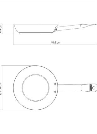 Tramontina Stainless Steel Frying Pan Ceramic Coating 20cm (1.1l) - Tramontina Store UK