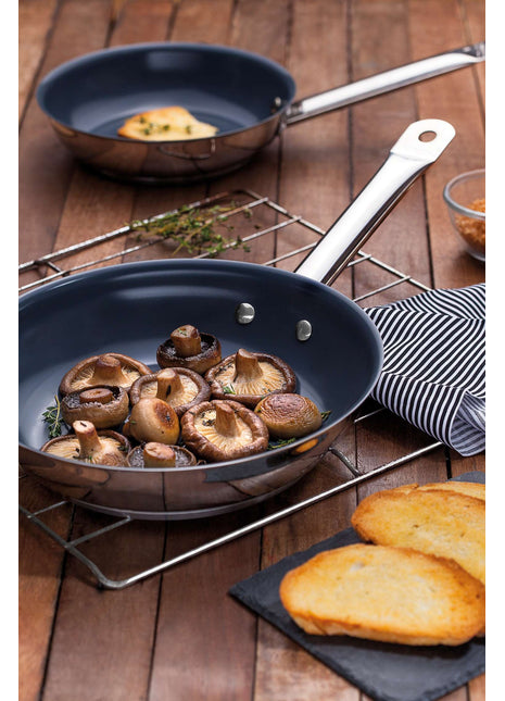 Tramontina Stainless Steel Frying Pan Ceramic Coating 20cm (1.1l) - Tramontina Store UK