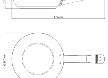 Tramontina Stainless Steel Frying Pan Ceramic Coating 26cm (2.0l)