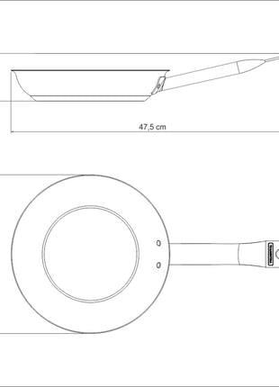 Tramontina Stainless Steel Frying Pan Ceramic Coating 26cm (2.0l) - Tramontina Store UK