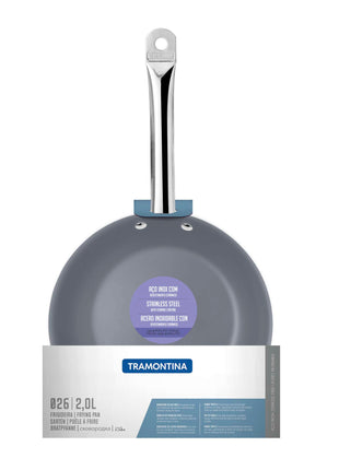 Tramontina Stainless Steel Frying Pan Ceramic Coating 26cm (2.0l) - Tramontina Store UK