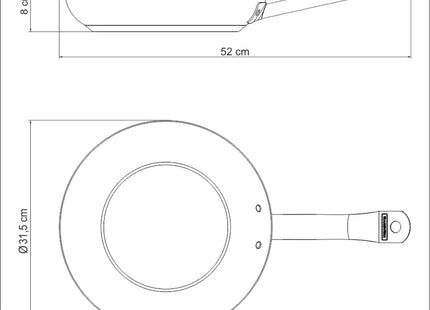 Tramontina Stainless Steel Frying Pan Ceramic Coating 30cm (2.9l)