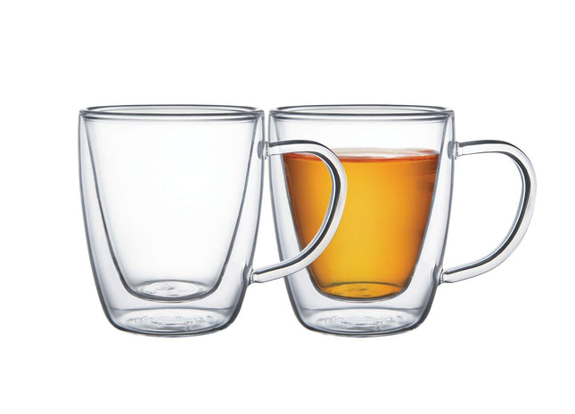 Tramontina 2 Pcs. Double Walled Coffee and Tea Cups with Handles (270ml)
