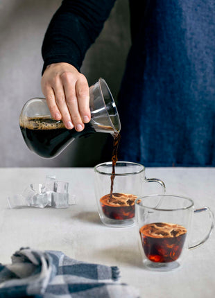 Tramontina 2 Pcs. Double Walled Coffee and Tea Cups with Handles (270ml) - Tramontina Store UK