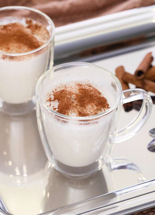 Tramontina 2 Pcs. Double Walled Coffee and Tea Cups with Handles (270ml) - Tramontina Store UK