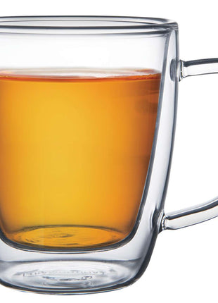 Tramontina 2 Pcs. Double Walled Coffee and Tea Cups with Handles (270ml) - Tramontina Store UK