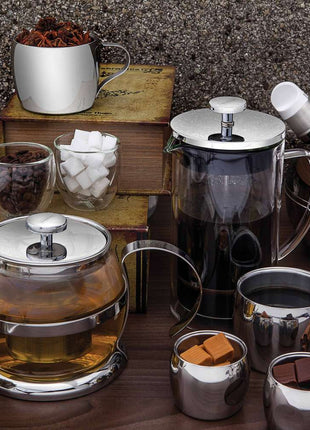 Tramontina 2 Pcs. Double Walled Coffee and Tea Cups with Handles (270ml) - Tramontina Store UK