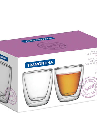 Tramontina 2 Pcs. Double Walled Coffee and Tea Cups (270ml) - Tramontina Store UK