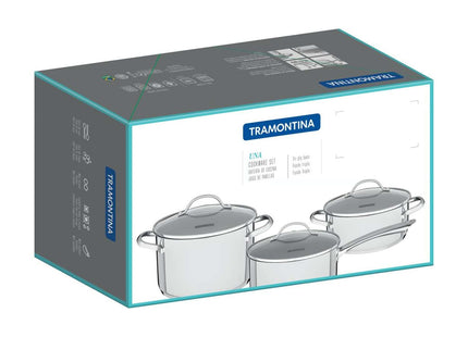 Tramontina 4 Pcs. Stainless Steel Cookware Set