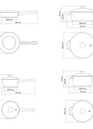 Tramontina Stainless Steel 4 Pcs. Cookware Set - Tramontina Store UK