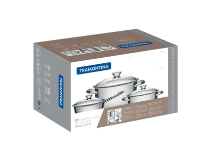 Tramontina 3 Pcs. Stainless Steel Cookware Set