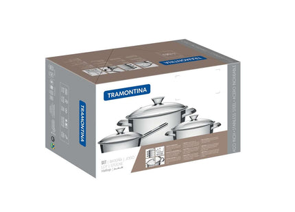 Tramontina 3 Pcs. Stainless Steel Cookware Set