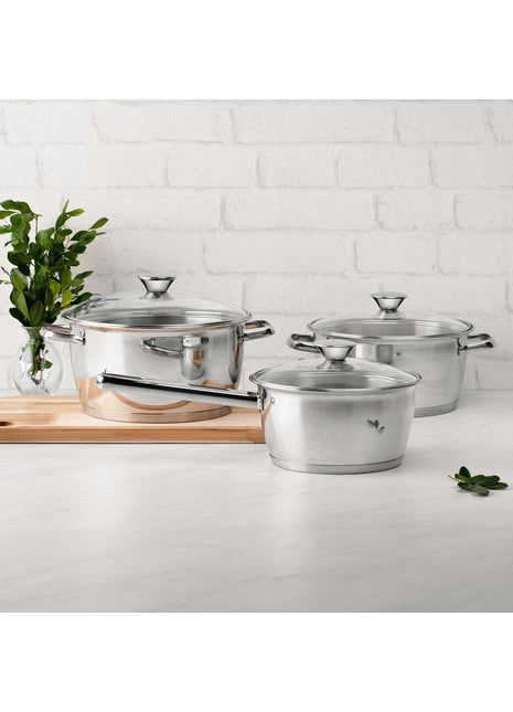 Tramontina Stainless Steel 3 Pcs. Cookware Set - Tramontina Store UK