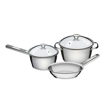 Tramontina Stainless Steel 3 Pcs. Cookware Set - Tramontina Store UK