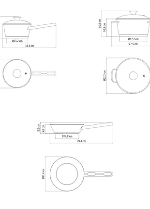 Tramontina Stainless Steel 3 Pcs. Cookware Set - Tramontina Store UK
