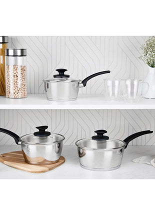 Tramontina Stainless Steel 3 Pcs. Saucepan Set - Tramontina Store UK