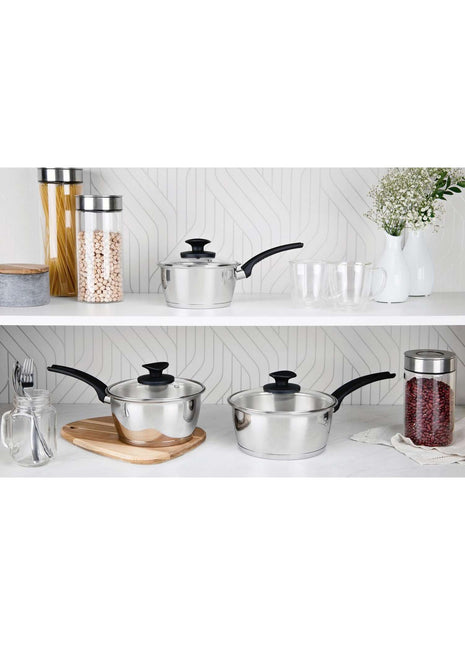Tramontina Stainless Steel 3 Pcs. Saucepan Set - Tramontina Store UK